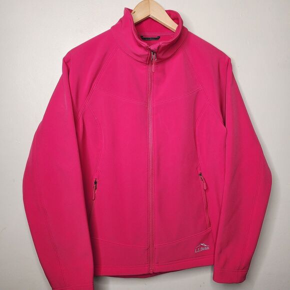 LL Bean Pathfinder Softshell Jacket Pink Womens Small Athletic Gorpcore Zip Up - Picture 6 of 15